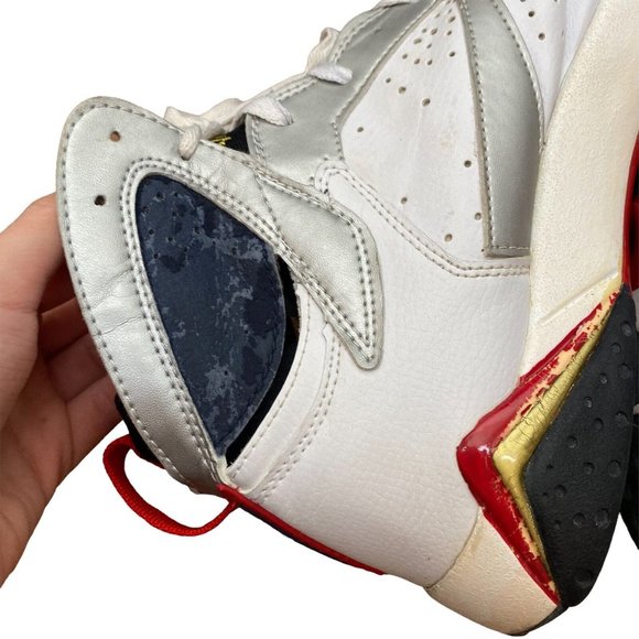 Men\'s Size US‎ 11.5 - Jordan 7 Retro Olympic 2004 White Gray Black Red main image 9